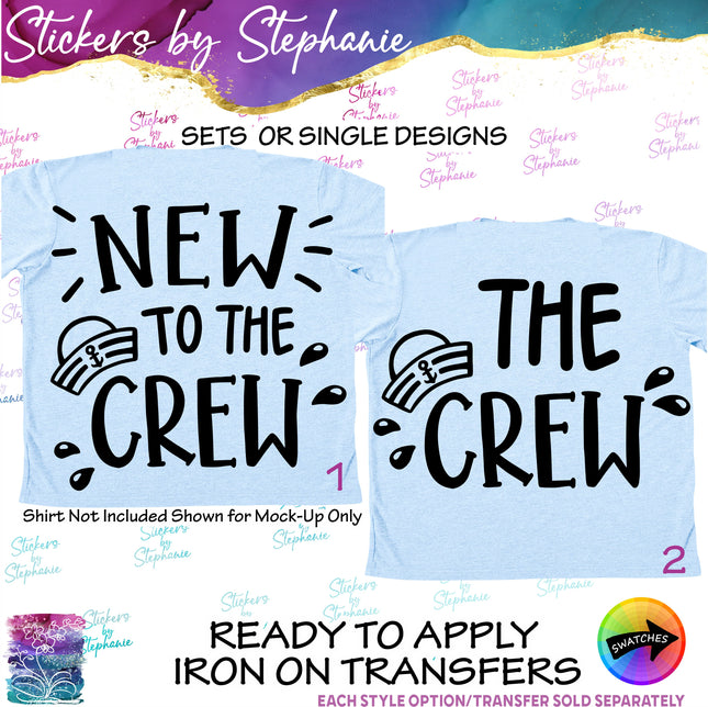 (s03-018) New to the Crew Sailor Hat Iron-On Transfer