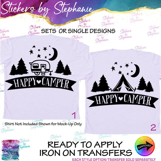 (s03-188) Happy Camper Iron-On Transfer