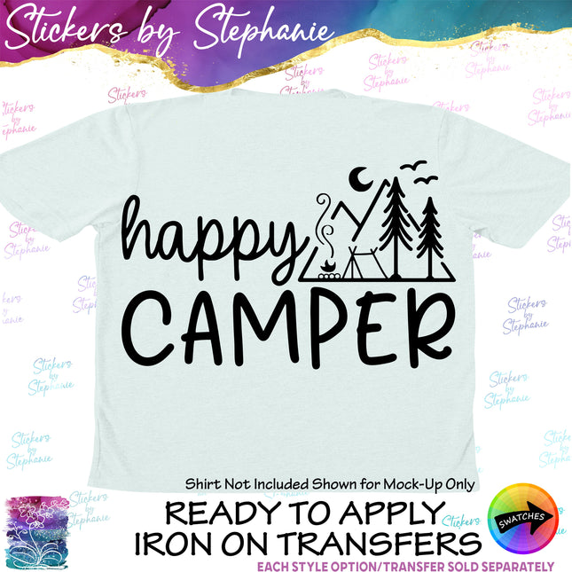 (s03-191) Happy Camper Iron-On Transfer