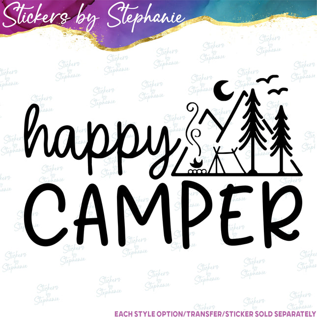 (s03-191) Happy Camper Iron-On Transfer