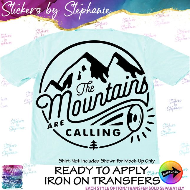 (s03-197) The Mountains Are Calling Iron-On Transfer
