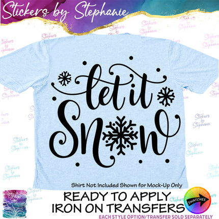 (s03-023) Let it Snow Snowflakes Iron-On Transfer