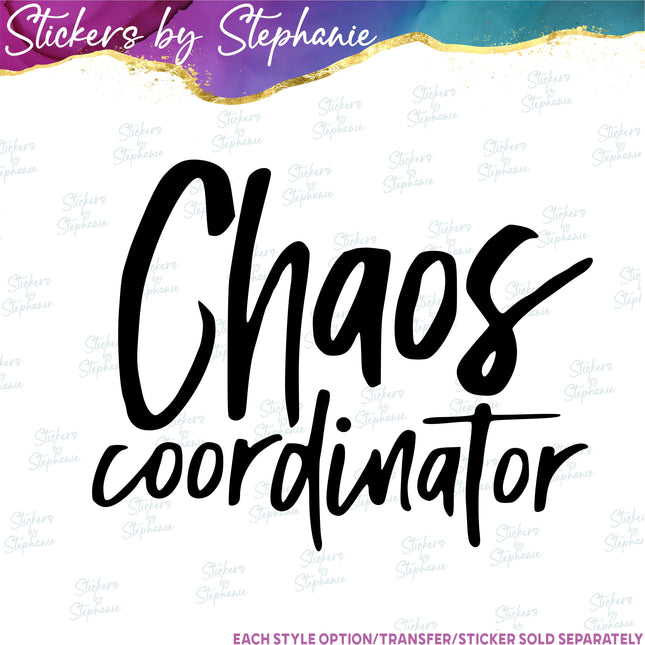 (s03-230) Chaos Coordinator Iron-On Transfer