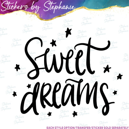(s03-295) Sweet Dreams Iron-On Transfer