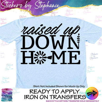 (s03-003) Raised Up Down-Home Iron-On Transfer