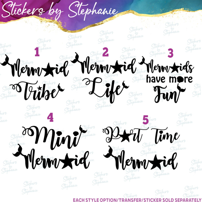 (s03-300) Mermaid Tribe Life Mini Iron-On Transfer