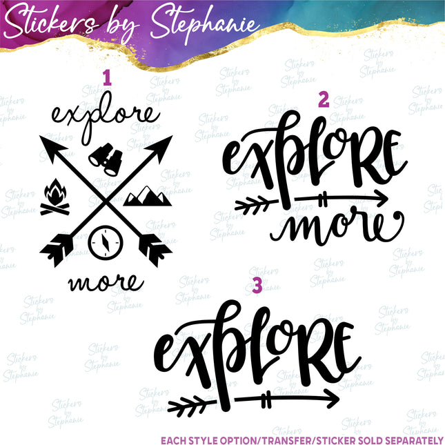 (s03-308) Explore More Iron-On Transfer