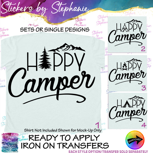 (s03-311) Happy Camper Iron-On Transfer