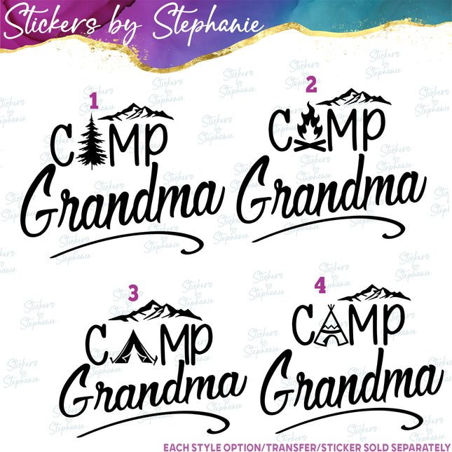 (s03-313) Camp Grandma Iron-On Transfer