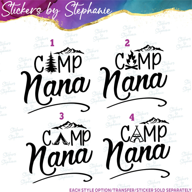 (s03-314) Camp Nana Iron-On Transfer
