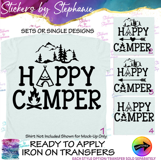 (s03-315) Happy Camper Iron-On Transfer