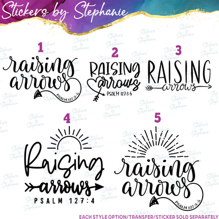 (s03-319) Raising Arrows Iron-On Transfer or Sticker