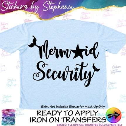 (s03-332) Mermaid Security Iron-On Transfer