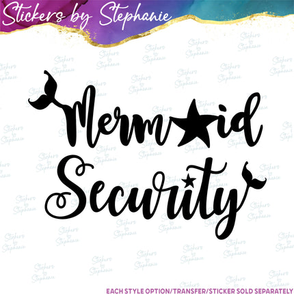 (s03-332) Mermaid Security Iron-On Transfer