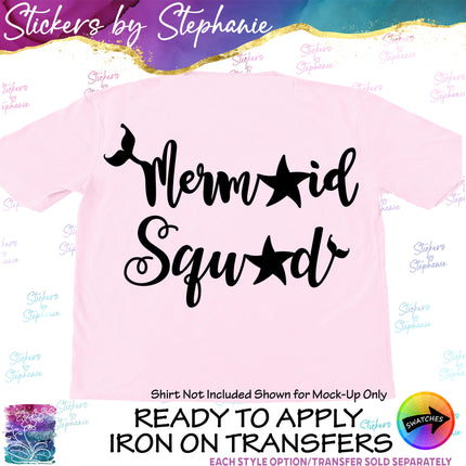 (s03-333) Mermaid Squad Iron-On Transfer