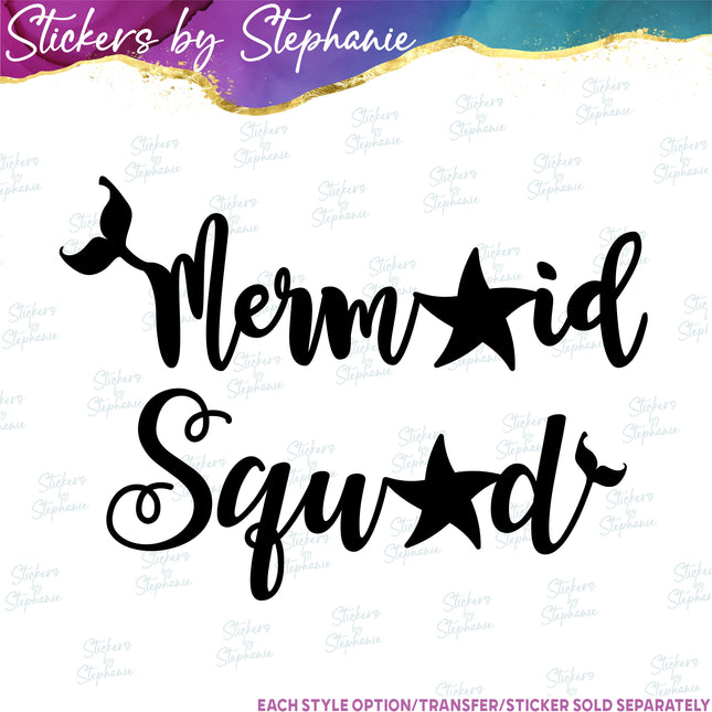 (s03-333) Mermaid Squad Iron-On Transfer
