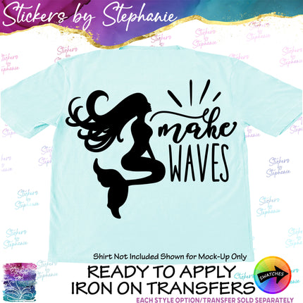 (s03-338) Make Waves Mermaid Iron-On Transfer