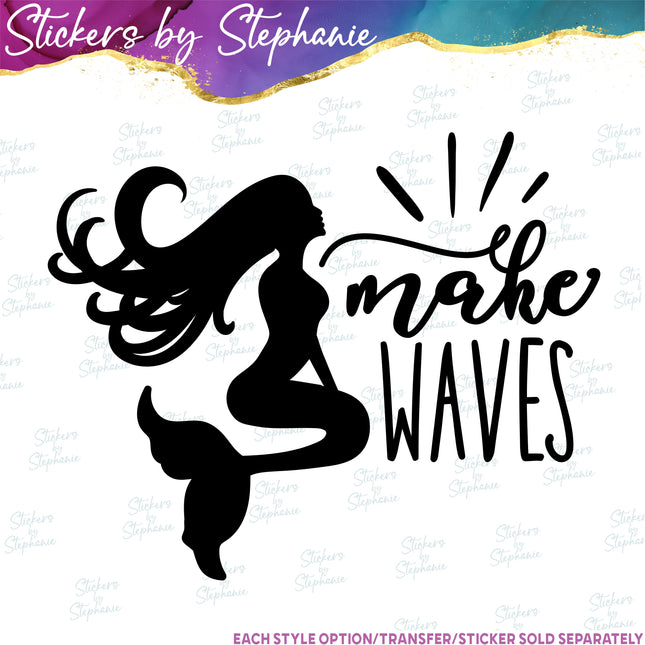 (s03-338) Make Waves Mermaid Iron-On Transfer