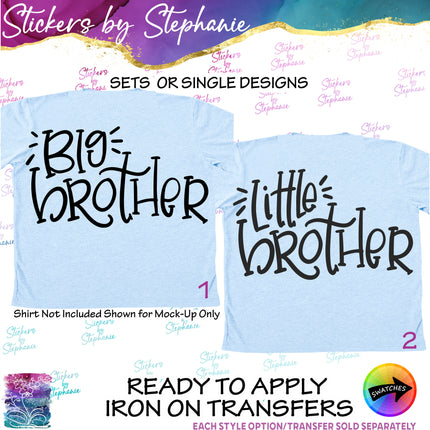 (s03-347) Big Little Brother Iron-On Transfer