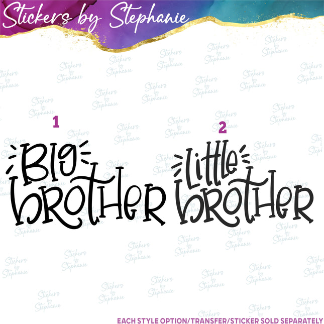(s03-347) Big Little Brother Iron-On Transfer