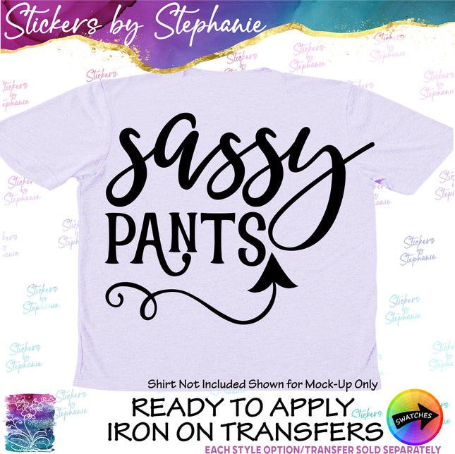 (s03-350) Sassy Pants Iron-On Transfer