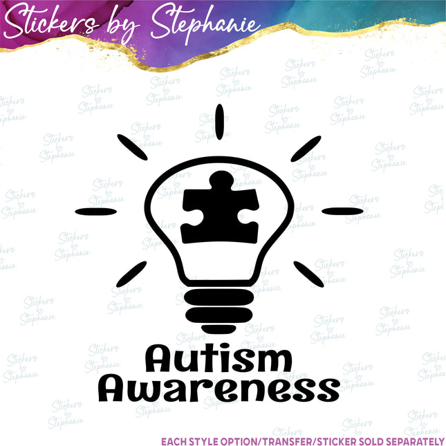(s03-351) Autism Awareness Iron-On Transfer