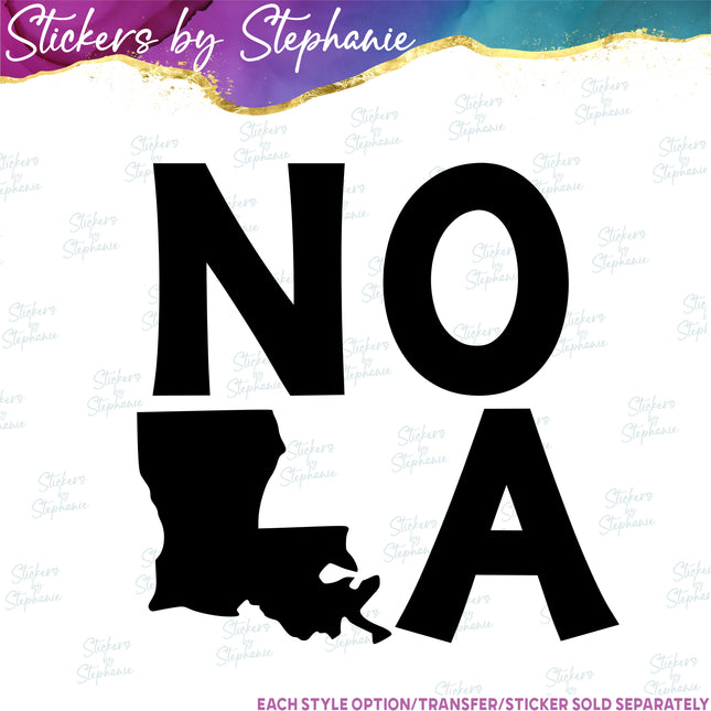 (s03-356) NOLA New Orleans Louisiana Iron-On Transfer