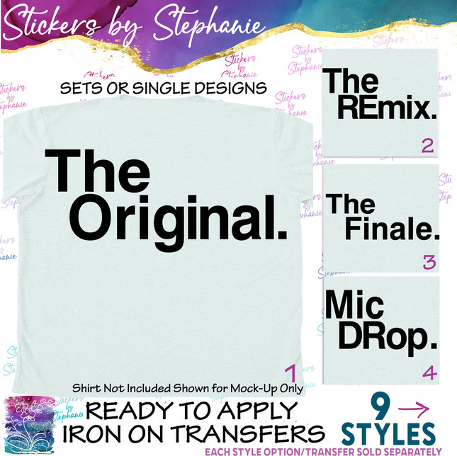 (s03-385) The Original ReMix Producer MicDrop Trilogy Iron-On Transfer
