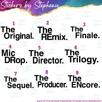 (s03-385) The Original ReMix Producer MicDrop Trilogy Iron-On Transfer