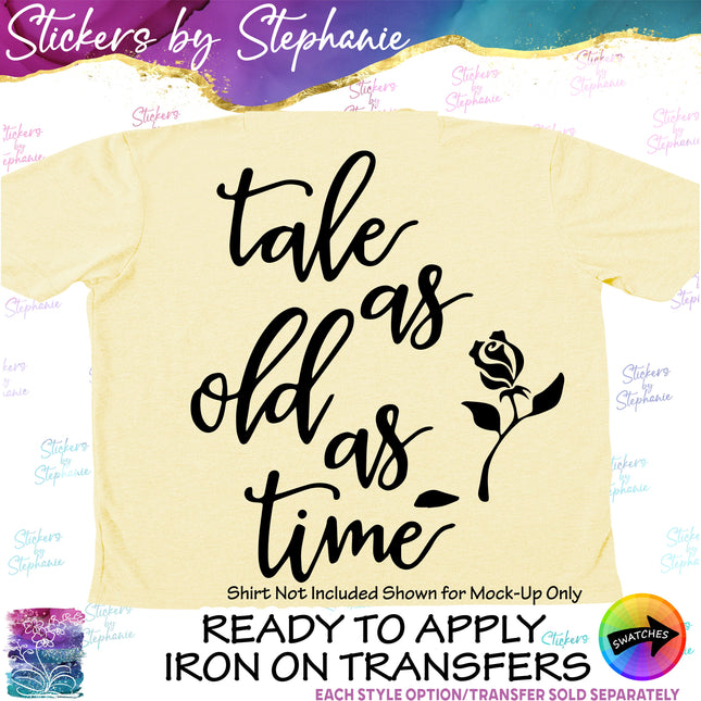 (s03-049) Tale as Old as Time Iron-On Transfer