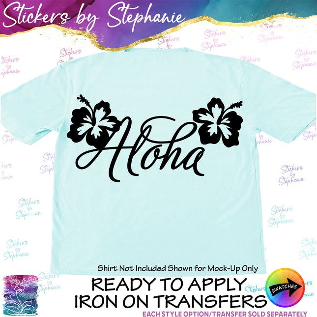 (s03-005) Aloha Hibiscus Iron-On Transfer
