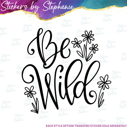 (s03-050) Be Wild Daisies Iron-On Transfer