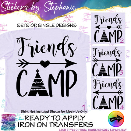 (s03-053) Friends Camp Iron-On Transfer or Sticker