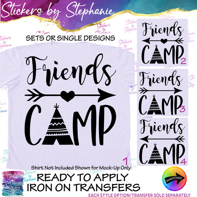 (s03-053) Friends Camp Iron-On Transfer