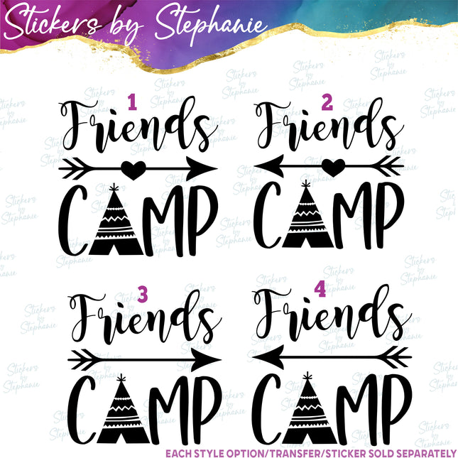 (s03-053) Friends Camp Iron-On Transfer