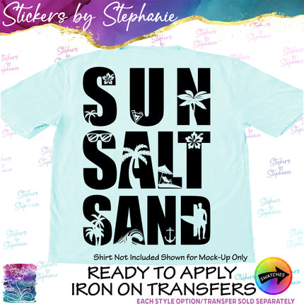 (s03-054) Sun Salt Sand Iron-On Transfer or Sticker