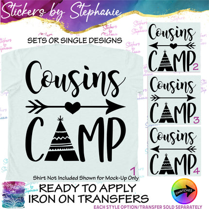 (s03-055) Cousins Camp Iron-On Transfer or Sticker