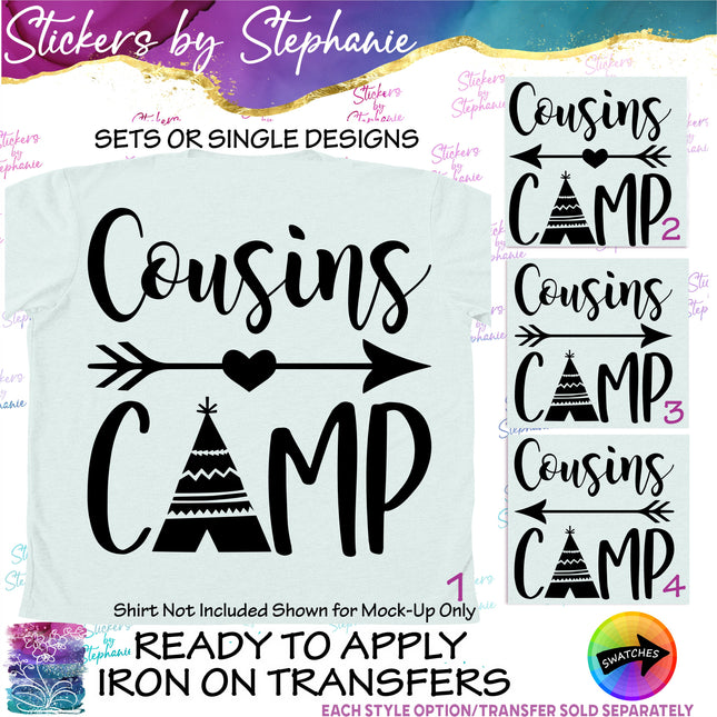 (s03-055) Cousins Camp Iron-On Transfer