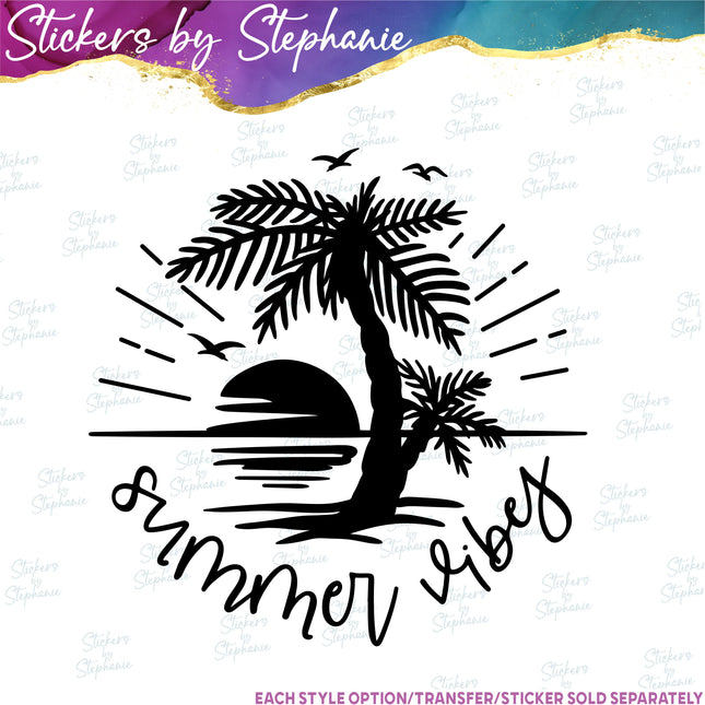 (s03-061) Summer Vibes Iron-On Transfer
