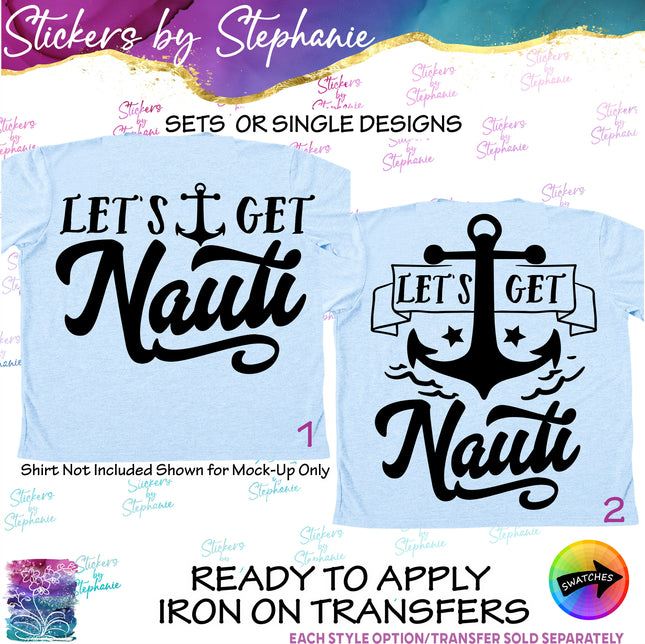 (s03-081) Let's Get Nauti Iron-On Transfer