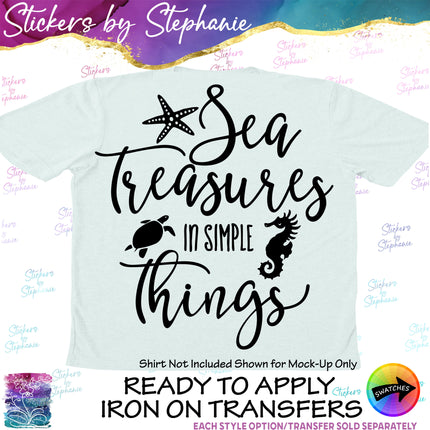 (s03-084) Sea Treasures in Simple Things Iron-On Transfer