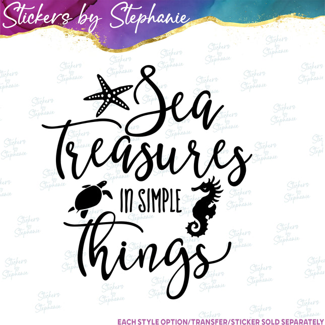 (s03-084) Sea Treasures in Simple Things Iron-On Transfer