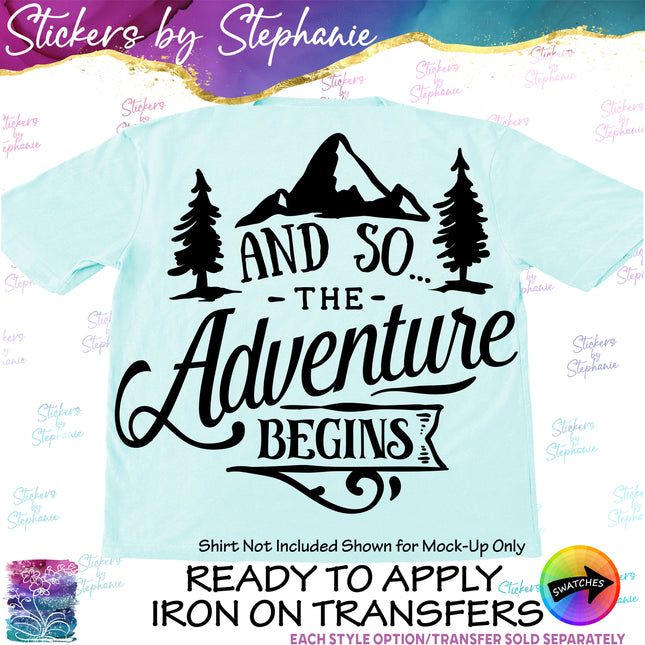 (s03-099) And So the Adventure Begins Iron-On Transfer