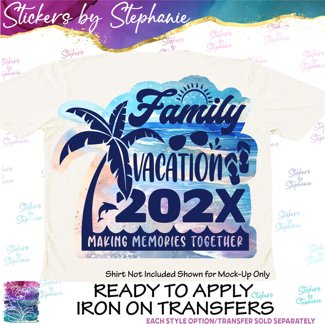 (s04Y-034) Family Vacation Year Iron-On Transfer