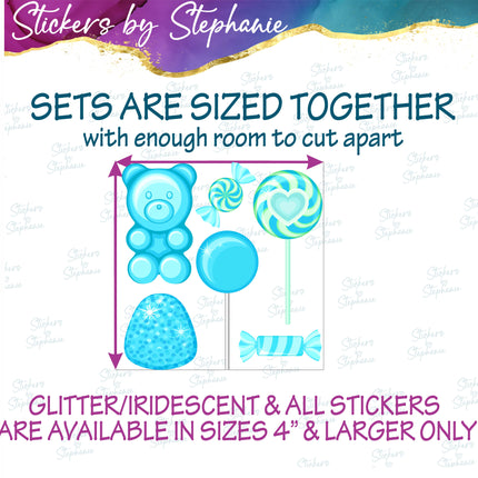 (s04-158) Candy Sweets Set Iron-On Transfer