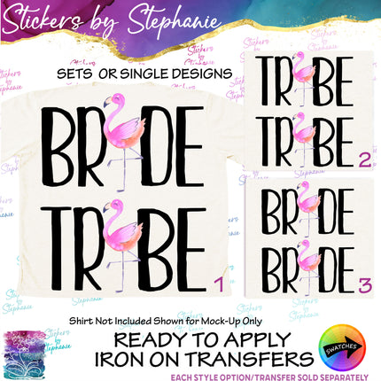 (s04-161) Bride, Tribe Flamingo Iron-On Transfer