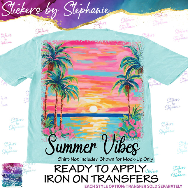 (s04-102) Summer Vibes Iron-On Transfer