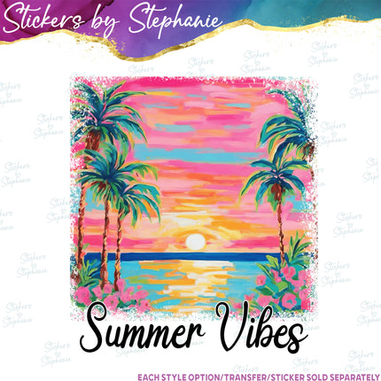 (s04-102) Summer Vibes Iron-On Transfer