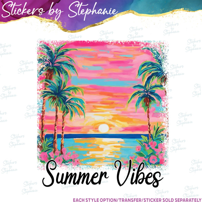 (s04-102) Summer Vibes Iron-On Transfer