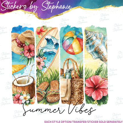 (s04-107) Summer Vibes Iron-On Transfer or Sticker